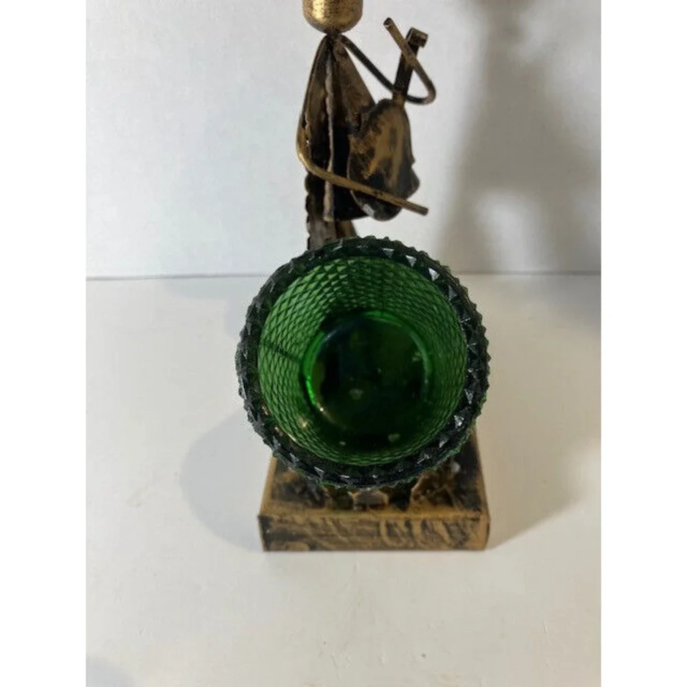 Metal Mariachi Votive Holder Vintage‎ Hong Kong Original Green Votive Cup 8